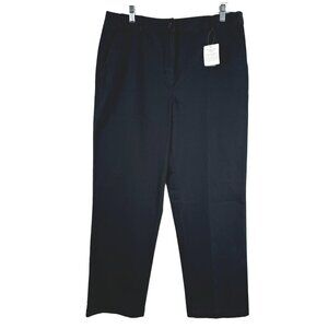 L.L. Bean Bayside Pants Womens‎ Size 14 Black High Rise Straight Leg NWT PT-2333